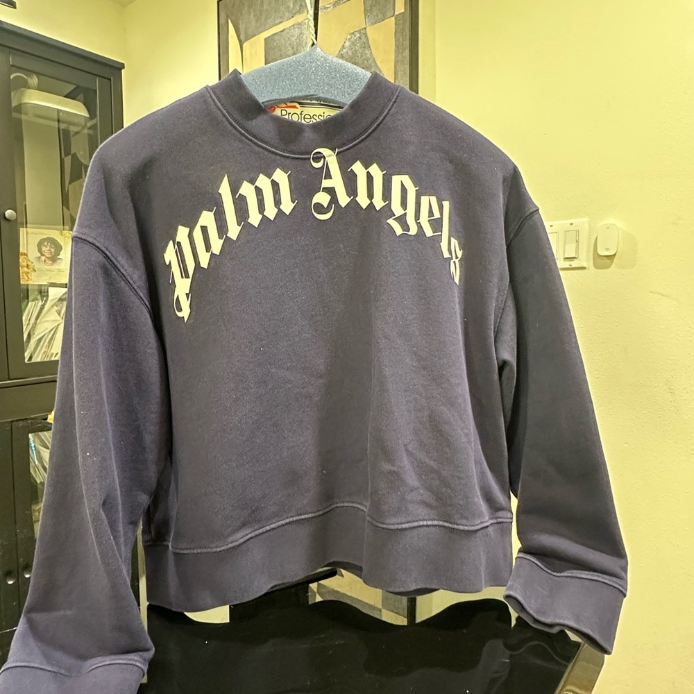 Palm Angels Dark Blue Kids Crewneck